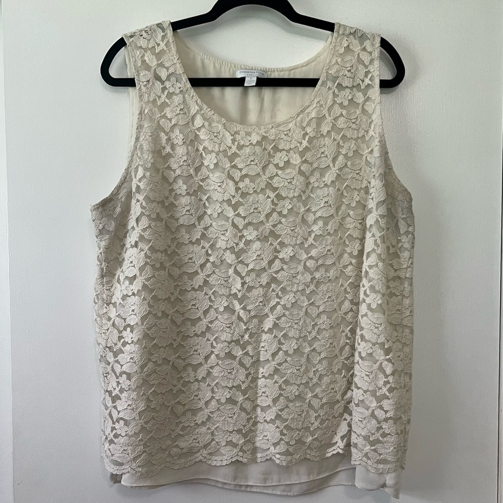 Charter Club Lace Shell